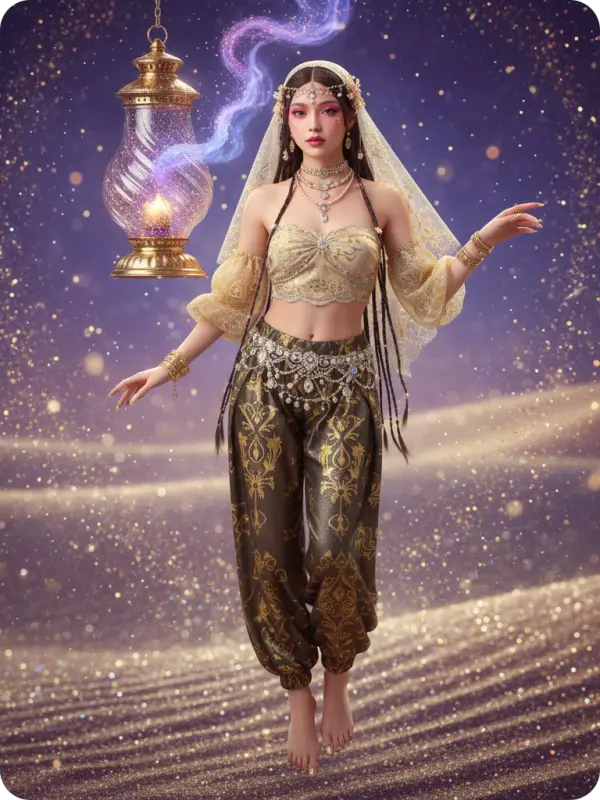 Aladdin’s Lamp: Middle Eastern Fantasy Gold