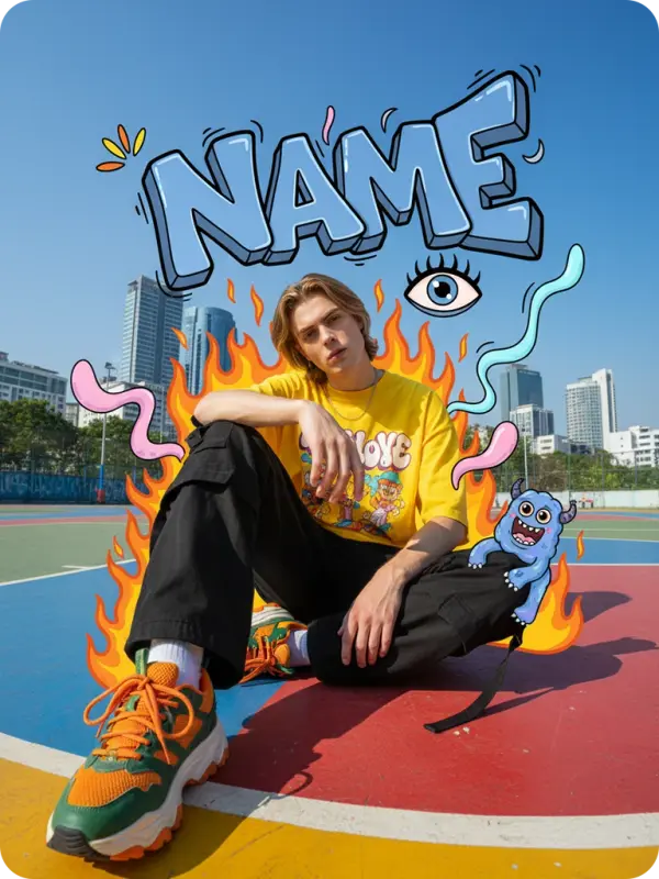 Y2K Street Doodle: Jakarta Court Swag