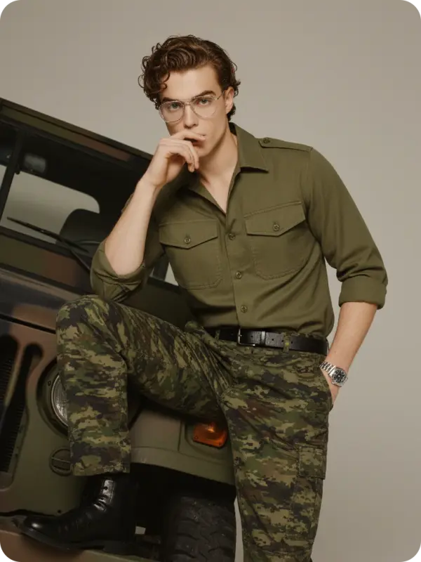 4K Studio Portrait: Korean Military Style