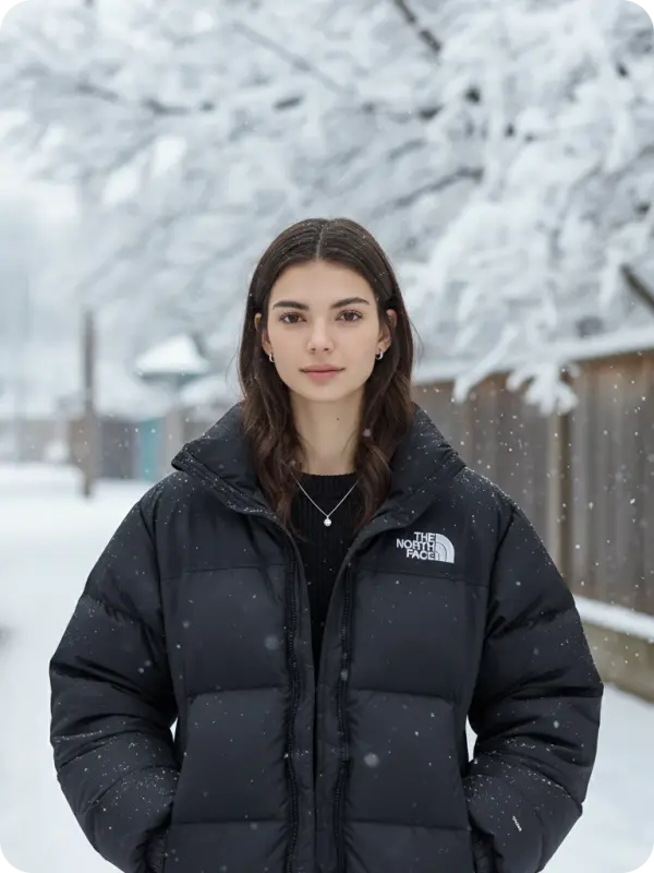 Winter Serenity: Snow-Covered Portrait
