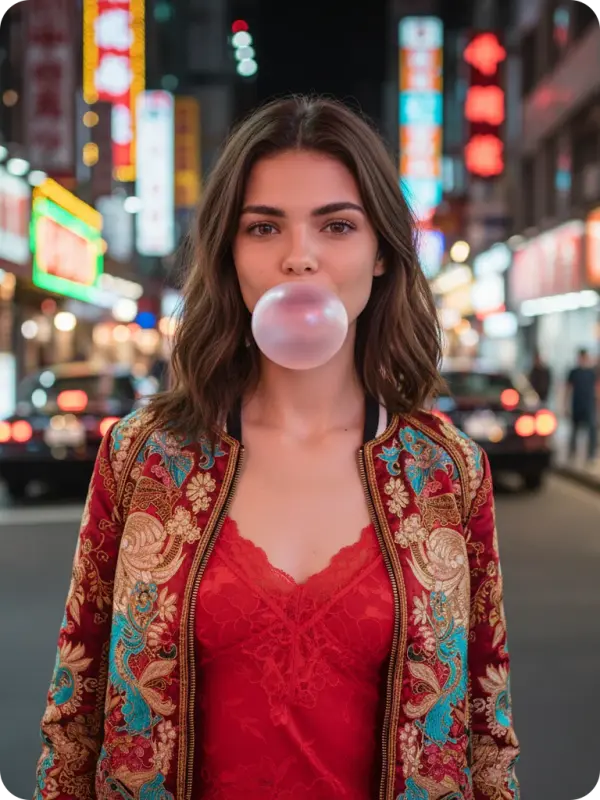 Nightlife Bubble: Asian Street Camisole Charm