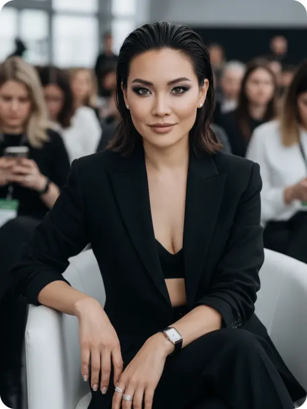 Poised in Crowd: East Asian Elegance