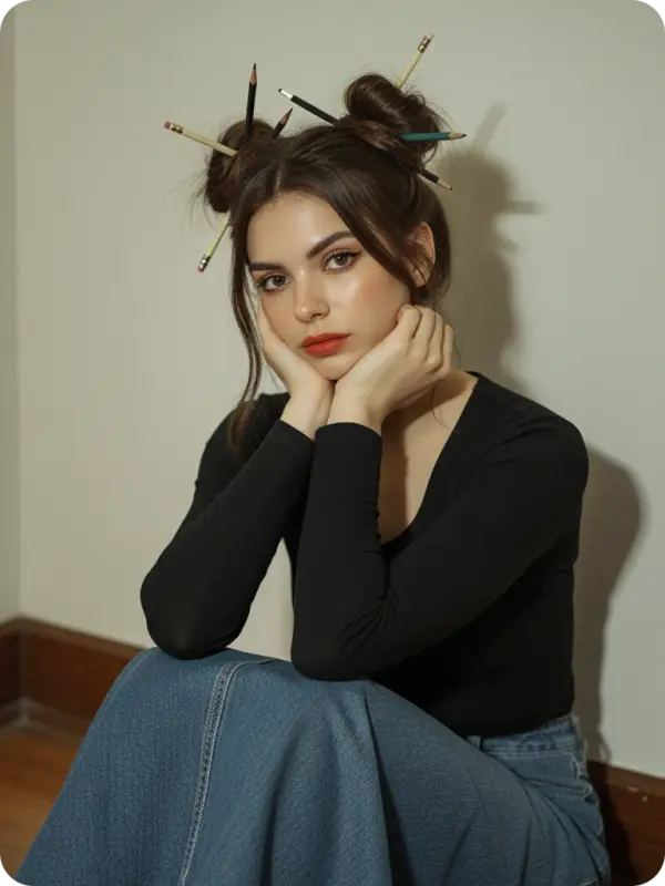 2000s Grunge: Space Buns & Melancholy