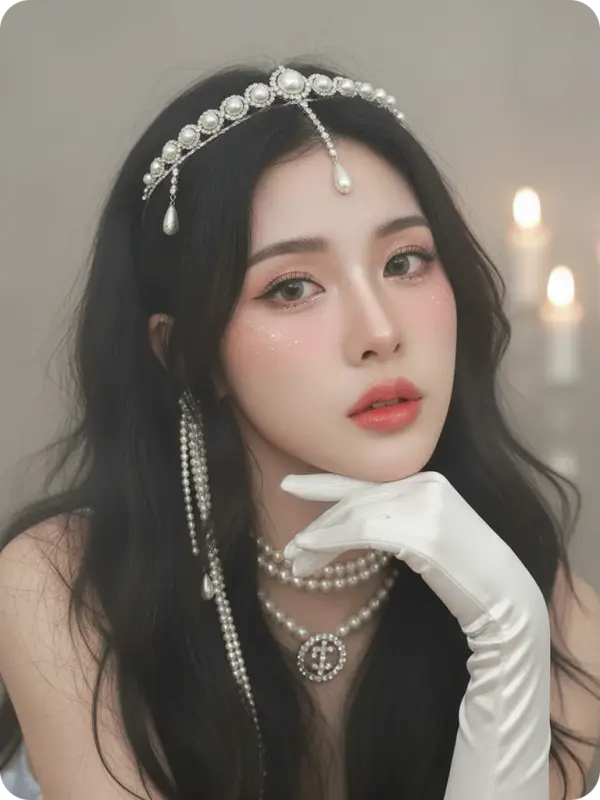 Grecian Goddess: Pearl & Drunk Blush Portrait