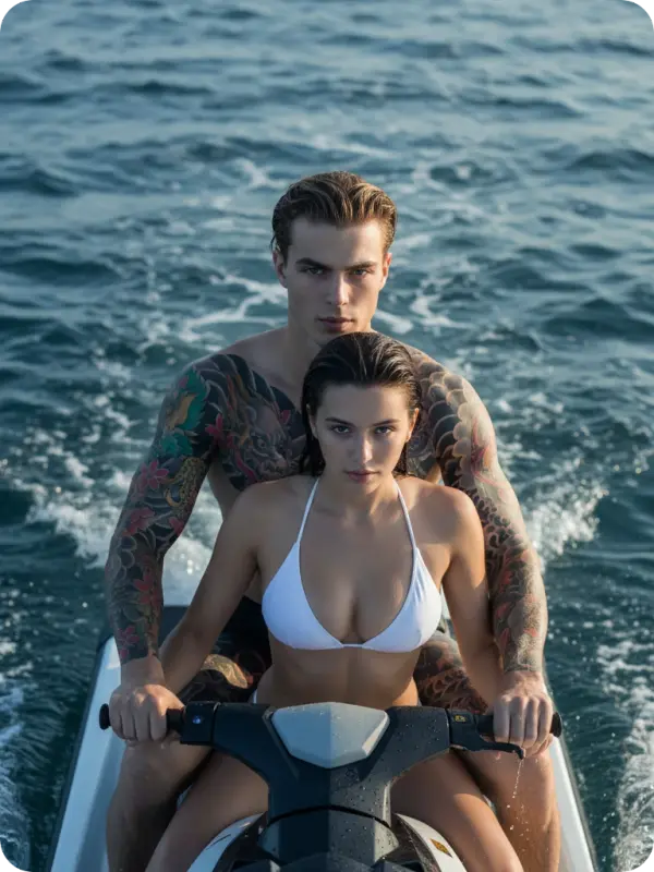 Jet Ski Romance: Irezumi & Bikini