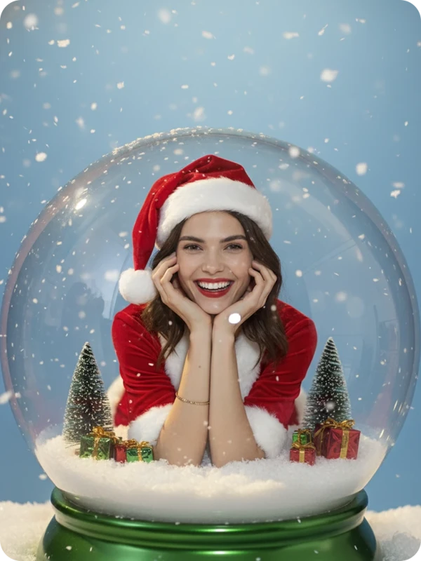 Snow Globe Santa: Vintage Christmas Magic