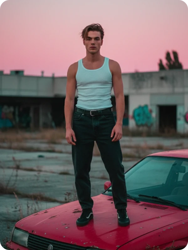 Magenta Teal: Street Style on Faded Car