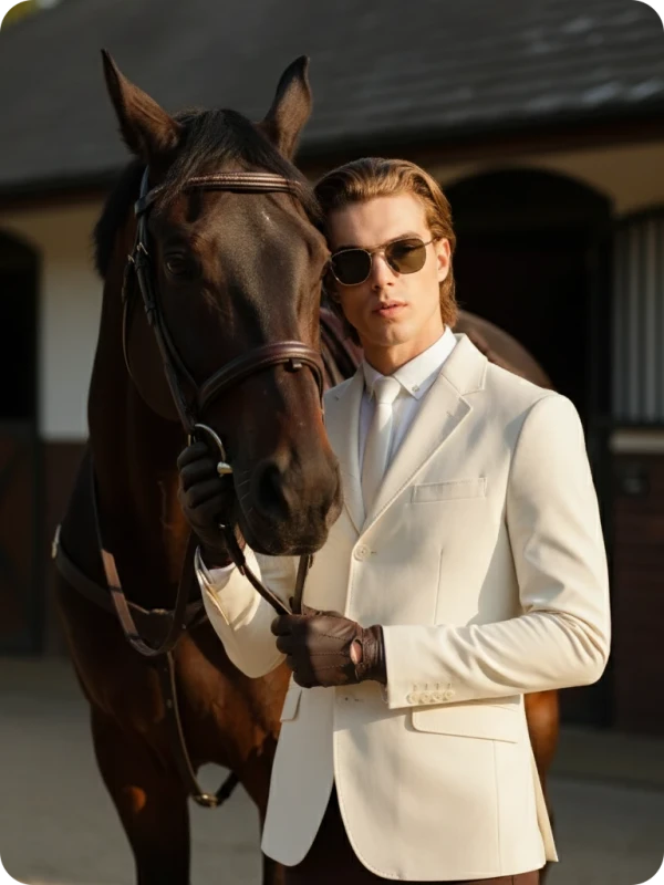 Golden Hour Equestrian: Horse & Sunglasses