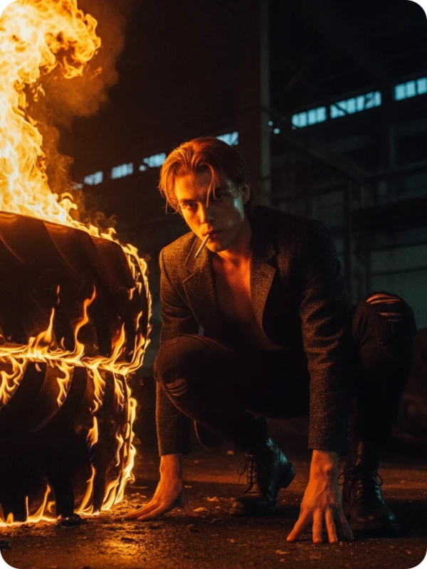 Burning Tire: Industrial Firelight Defiance