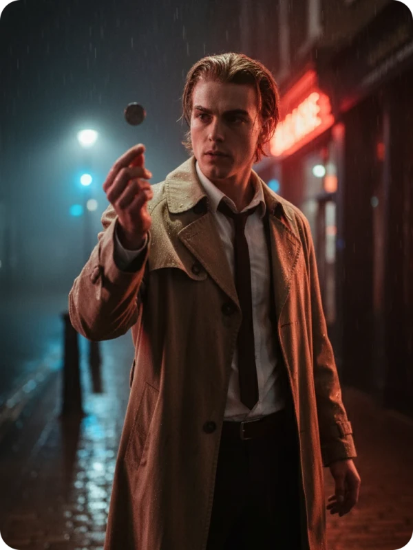 Constantine : Coin Flip on Rainy London