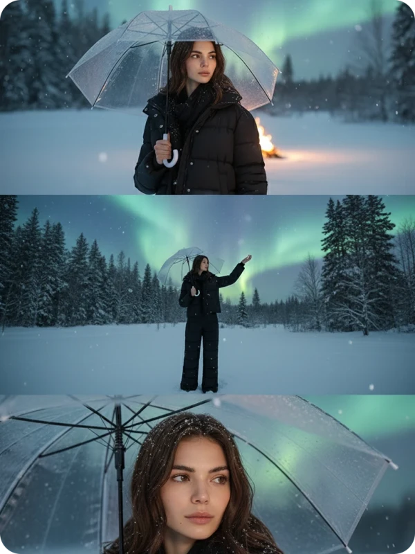 Aurora Puffer: Triptych of Solitude